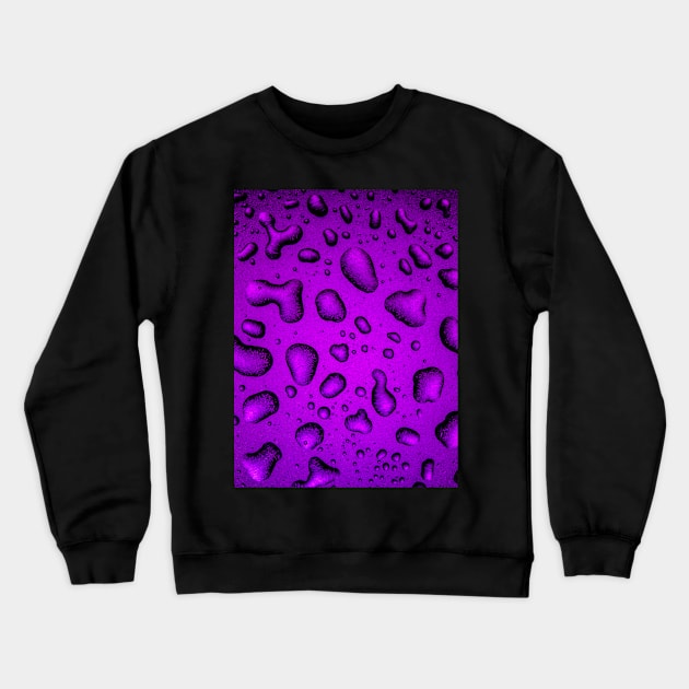 Cool Grainy Purple water drops Crewneck Sweatshirt by PLdesign